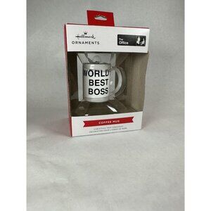 The Office Dunder Mifflin World's Best Boss Mug Hallmark Christmas Ornament NEW